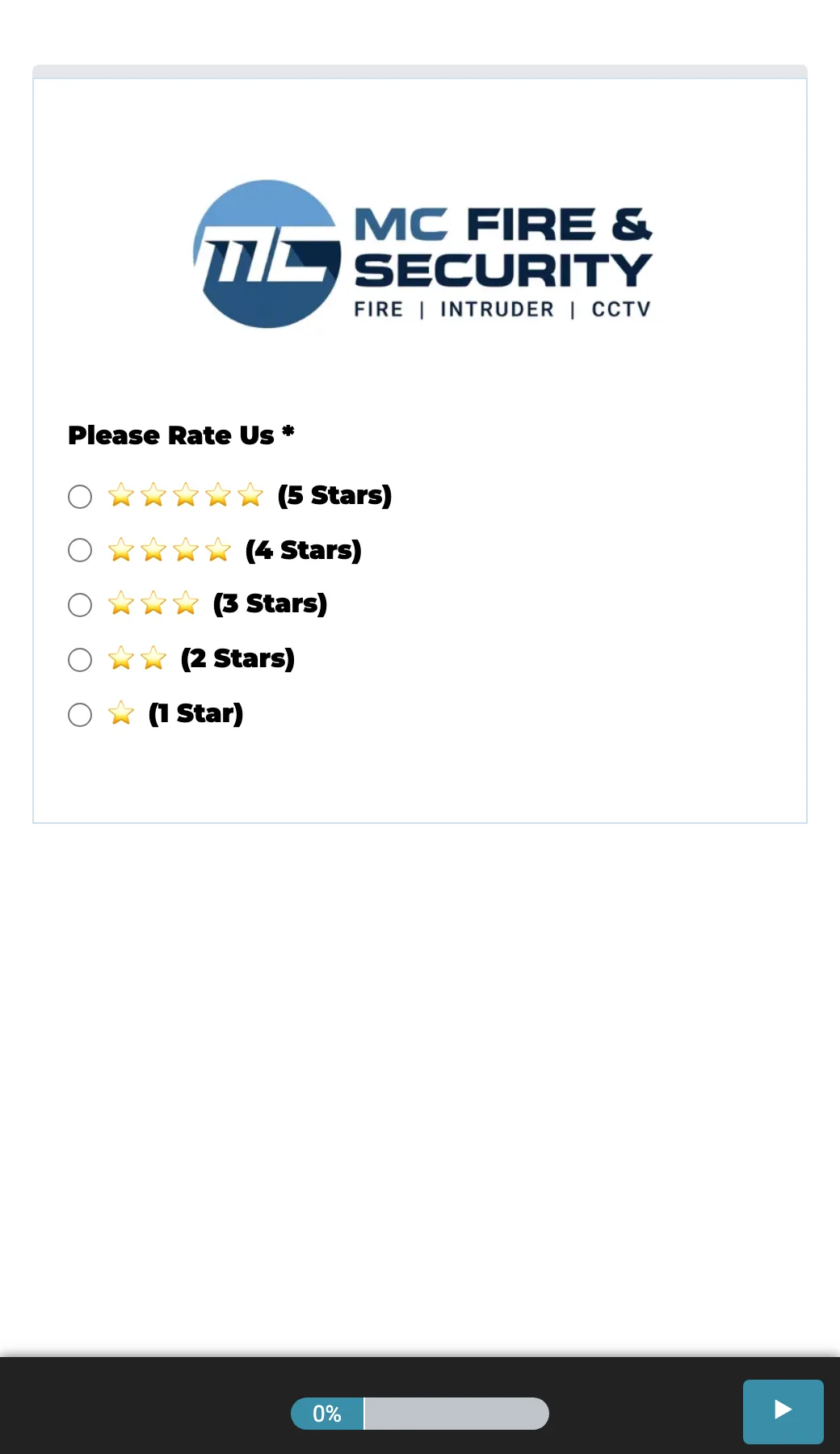 Example: a BuildMyService review page